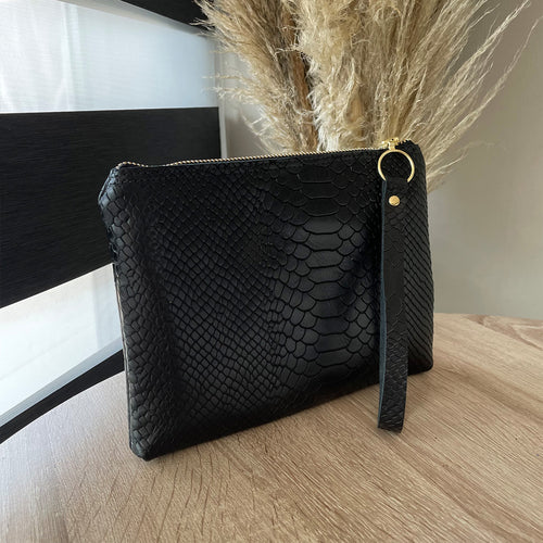 CLUTCH DE MANO - FOLIA NEGRO