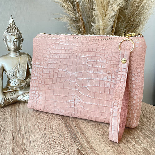 CLUTCH DE MANO - FOLIA ROSADO